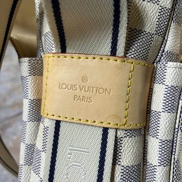 Louis Vuitton Naviglio Daimer Azur Crossbody / Shoulder Bag White Messenger Bag - Picture 9 of 14